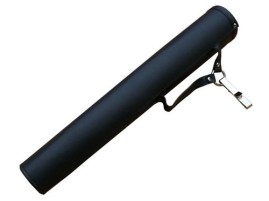 Kołczan tubowy Poe Lang z twardej skóry syntetycznej, mocowany do pasa, długość strzał do 750 mm